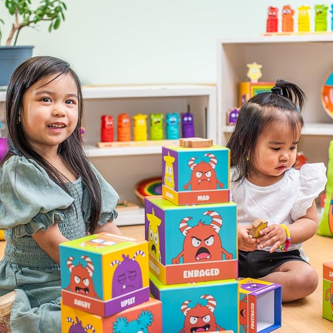 Open The Joy - Tower of Emotions: Kids Emotional Intelligence Building Game, Mindfulness Activities, and Stress Relief Techniques for Ages 4 and Up