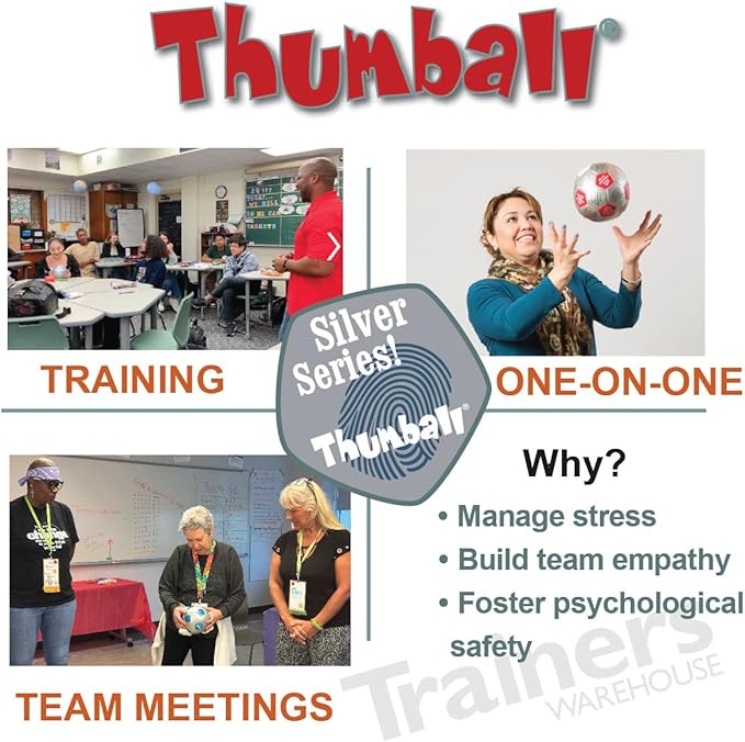 Trainers Warehouse 6" Thumball Collection, 32 Prompts for Conversation, Team Building, Relationship and Training
