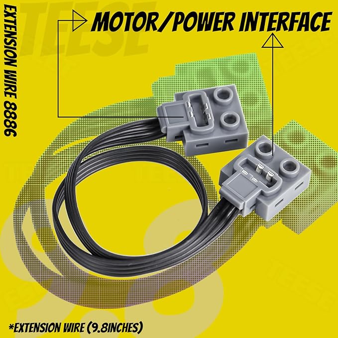 24pcs Technic-Motor Set with Adjustable-Speed-Remote-Receiver, Battery-Box-Extension-Cable, Compatible with Technic-Parts