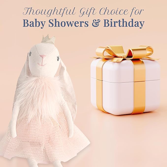 MON AMI Princess Bunny Stuffed Doll - 18", Soft & Cuddly Plush Animal Doll for Kids of All Ages, Use as Toy or Room Décor
