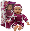 The New York Doll Collection 11 inch Soft Body Baby Doll in Gift Box - 11" Doll Toy for Kids, Boys, Girls and Toddlers - Baby Doll Pacifier Accessory Included (Purple)