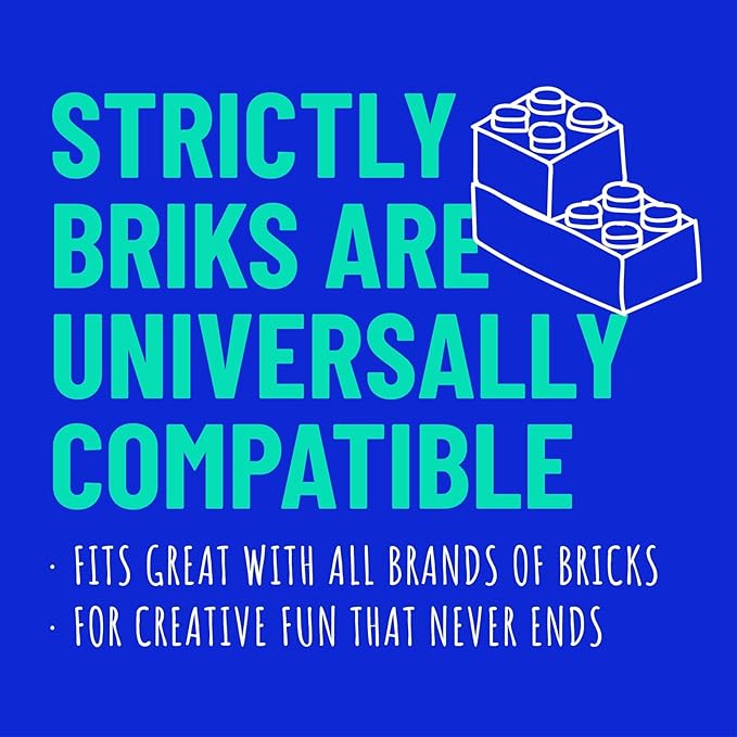 Strictly Briks Classic Stackable Baseplates - Rainbow Plates for Toy Building Sets - Durable Brick Baseplates Compatible with Lego - Toy Mat & Building Board - 10 x 10 in, Pack of 12, Rainbow