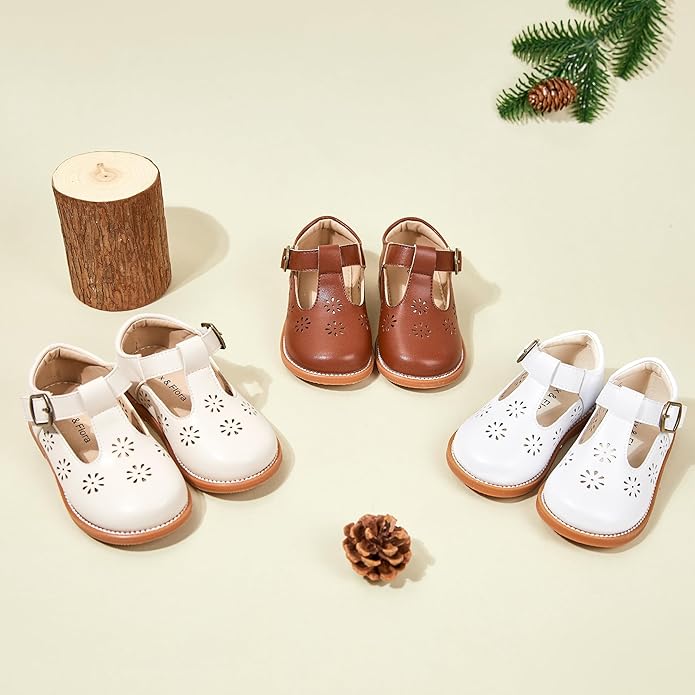 Felix & Flora Toddler Little Girl Mary Jane Dress Shoes - Ballet Flats for Girl Party School Shoes