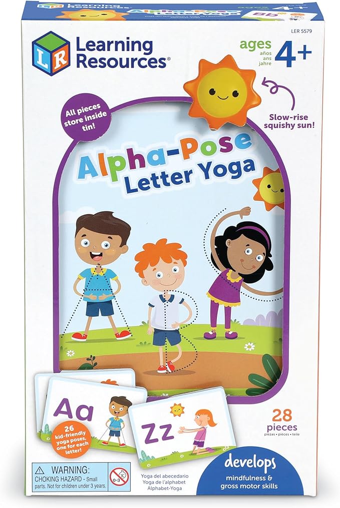 Learning Resources Alpha Pose Letter Yoga, Social Emotional Learning Activities, Emotional Regulation Tools for Kids, Kids Yoga, Toddler Flash Cards, Teacher Classroom Must Haves, Toddler Gift