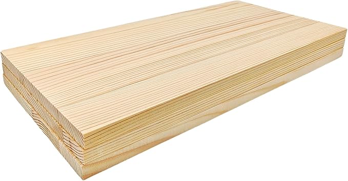 3PCS Rectangle Wood Boards Unfinished Wood Blocks for Crafting, 11.8x5.9x0.4in Blank Whittling Wooden Blocks for Wood Carving,Painting & Burning