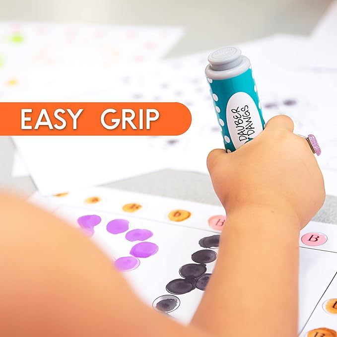 Dauber Dawgs Washable Dot Markers for Toddlers - Bingo Markers for Dot Art w/ PDF Activity Books, Dot Paints Washable for Kids, Bingo Dabbers Dotters & Dobbers, Holiday Gifts Daubers, Dot Painting