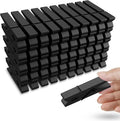 50PCS Colored Wooden Clothespins Black, 2.9inch Clothes Pins for Clip Pictures Photos Decorative, Small Colorful Wood Decoration Closepins Clips