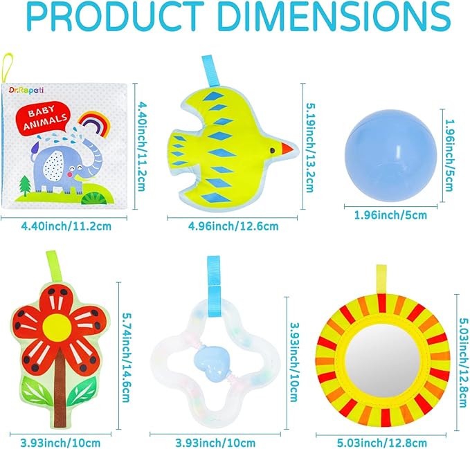 Dr.Rapeti Baby Play Gym Mat with Ball Pit Activity Gym Center Tummy Time Mat Thickened Mat Sensory Exploration Motor Skill Development for Newborn Infant Baby Toddlers