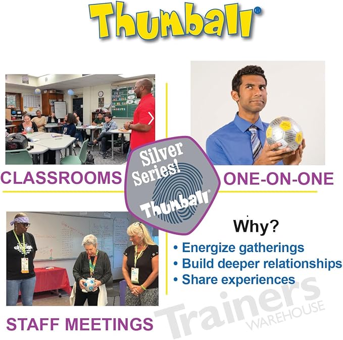 Trainers Warehouse 6" Thumball Collection, 32 Prompts for Conversation, Team Building, Relationship and Training