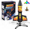 Rocket Launcher for Kids with Launch Set Up to 200 Ft Air Model Rocket Toy with Parachute, Space Ship Outdoor Toys for Ages 8-13 Boy Birthday Gift Birthday Gift for Kids