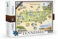 Xplorer Maps Tennessee Map Jigsaw Puzzle - 1000 Pieces, Hand-Illustrated - Educational & Fun Family Activity, Ages 7+, Includes Poster