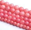10MM 36PCS Natural Stone Pink Jade Beads Rhodochrosite Chalcedony Beads for Jewelry Making DIY Bracelet 1 Strand