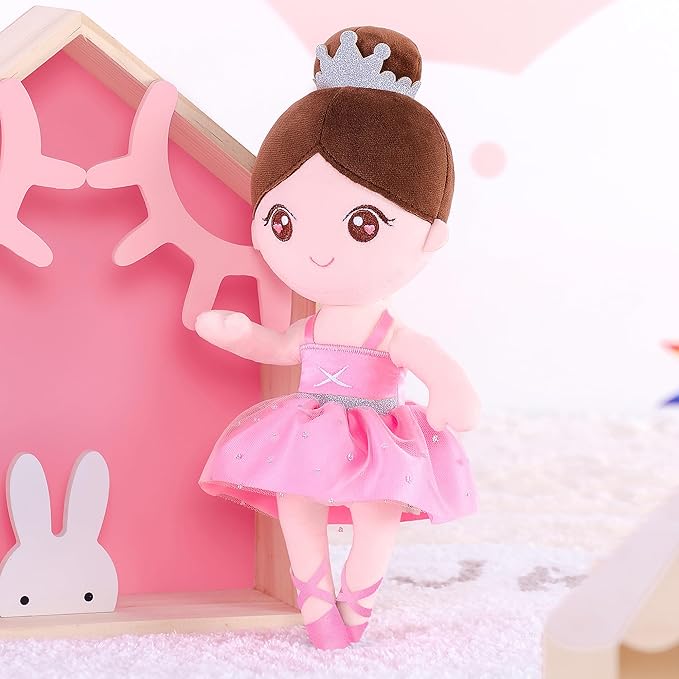 Gloveleya Baby Girl Gifts Dolls Soft Plush Toy Ballet Girl Doll Light Pink 13"…