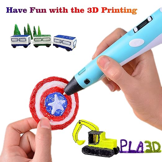 24 Assorted Colors 3D Pen Filament Refills PLA 1.75mm, Each Color 5 Meters (16 Feet), dikale 3D Printing Pen Filament Packs for Kids, Total 120 Meters-Bonus 250 Stencils eBooks