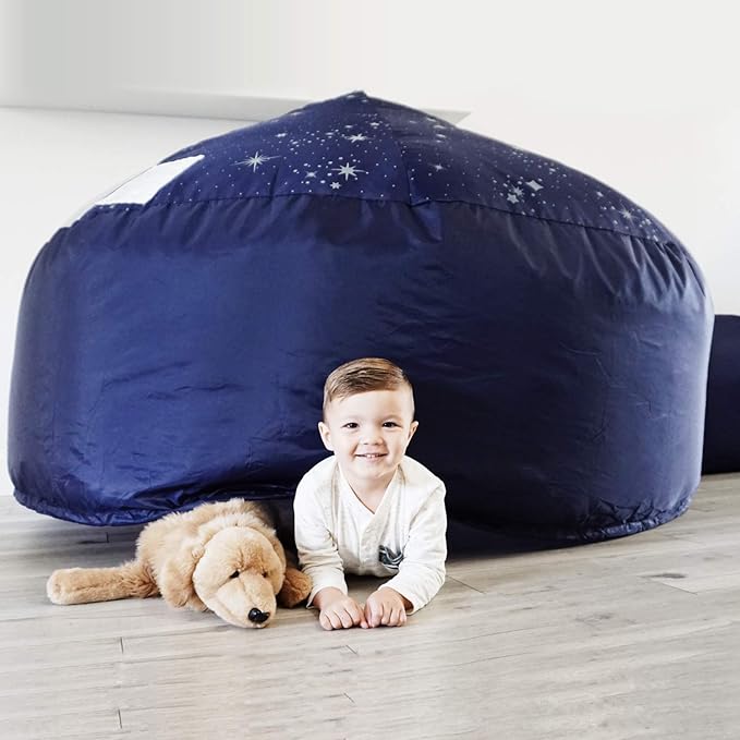 The Original Patented AirFort - Build A Fort in 30 Seconds, Inflatable Fort for Kids, Play Tent for 3-14 Years, A Playhouse Where Imagination Runs Wild, Fan not Included (Starry Night)
