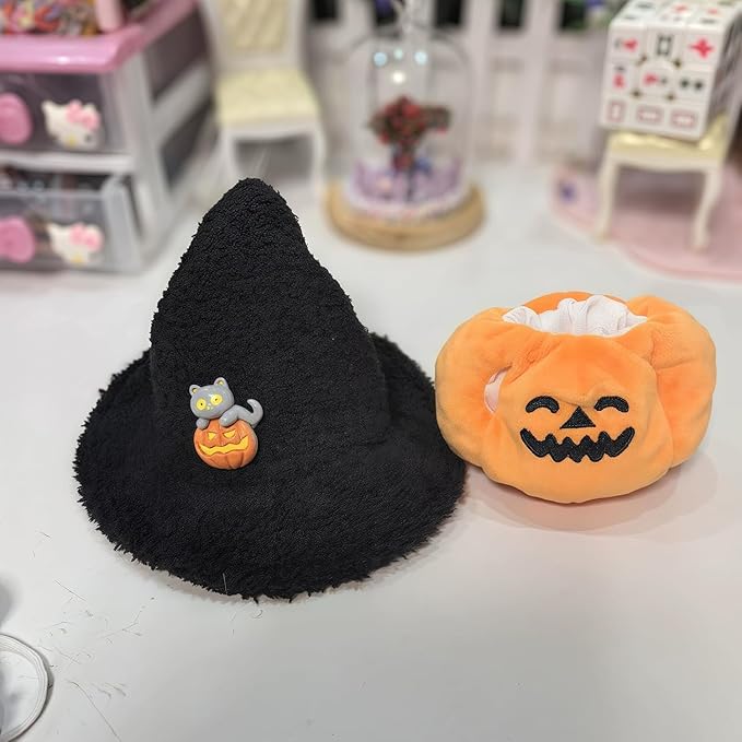17cm Clothes Set(NO Doll), Hat & Overalls Set for 17cm Accessories Suit, Cute Clothes for Dress up Unique Style, Stylish Adorable Dolls Clothes Accessories (Little Pumpkin)