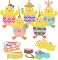 Fennoral 12 Pack Easter Craft for Kids - Make Your Own Easter Chick Foam Stickers Ornament DIY Arts and Crafts for Preschool Art Project Decoration
