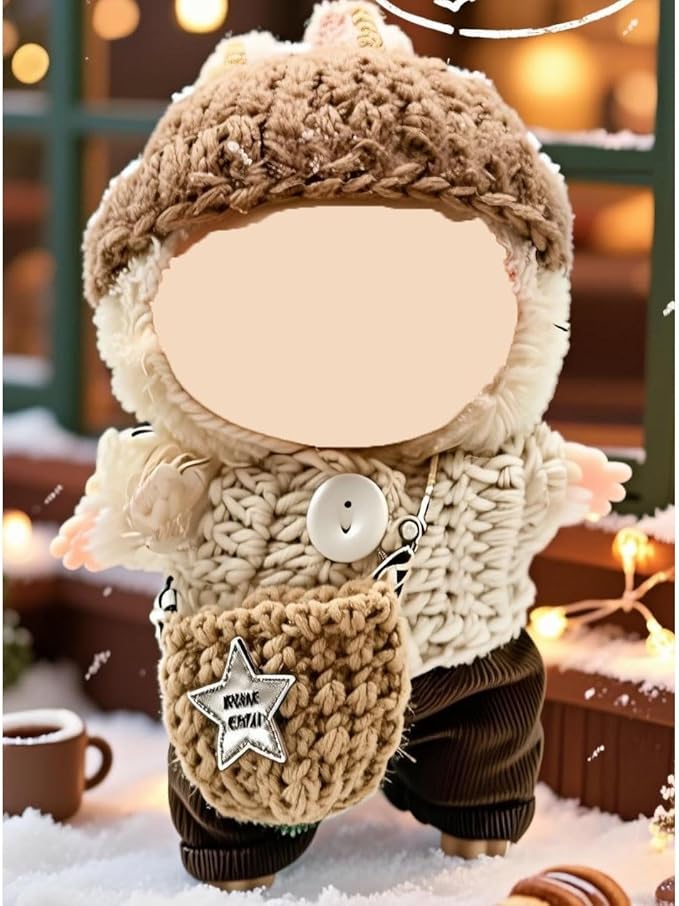 Doll Clothes Set & Outfit for Blind Box Dolls of 5.91-6.7inch (15-17cm) with Accessories Luxury Chic Stylish Adorable Cute Unique Style of Dolls Clothes for Dress up 4 Pieces (No Doll) (E)