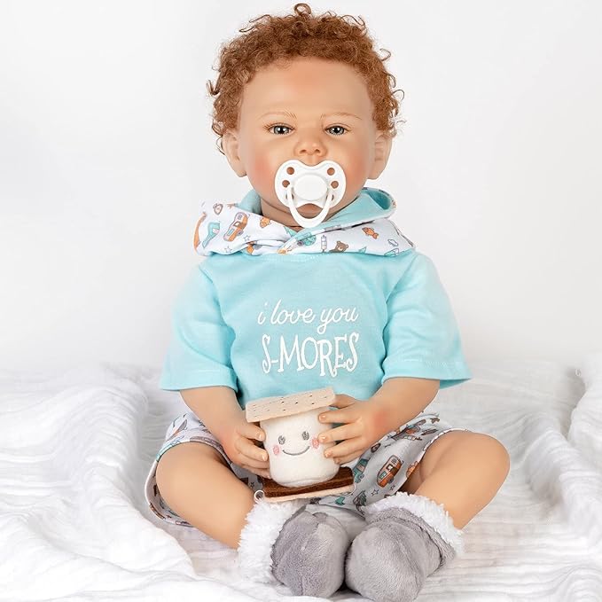 Paradise Galleries Realistic Reborn Toddler Michelle Fagan - S-Mores Collector's Doll, 20" With 7 Accessories, Special Birthday Gift Ages 3+