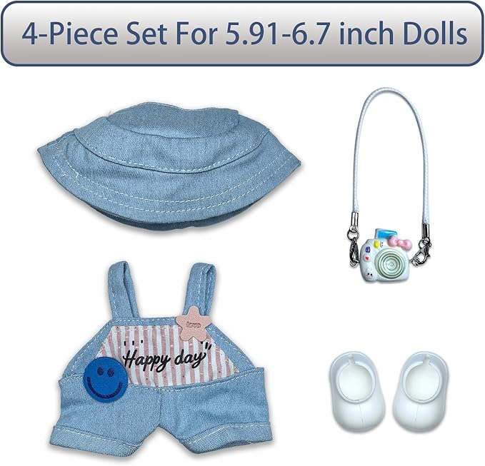 17cm Doll Clothes Set Fashion Doll Clohtes with Accessories of Doll Clothing Suitable for Various Outfits of Dolls (Style A)