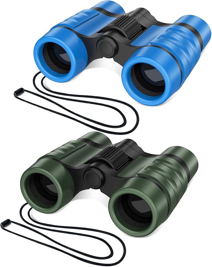 ESSENSON Binoculars for Kids Toys Gifts for Age 3-12 Years Old Boys Girls Kids Telescope Outdoor Toys for Sports and Outside Play Hiking, Bird Watching, Travel, Camping, Birthday Presents (Set of 2)
