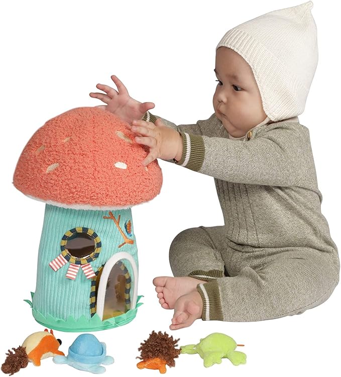 Manhattan Toy Toadstool Cottage Plush Fill & Spill Baby and Toddler Activity Toy