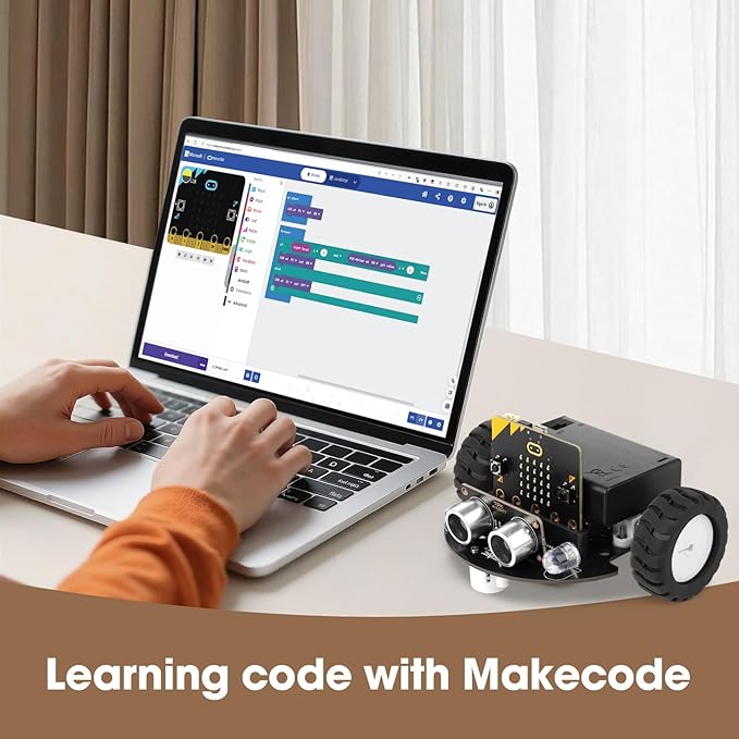 Robotics for Kids Ages 8–12 12-16,ACEBOTT Smart Robot Car Kit Compatible with BBC Micro:bit V2,STEM Toys Coding Robot Kit Compatible with LEGO,Gift for Kids and Teens(Not Included Wireless Controller)