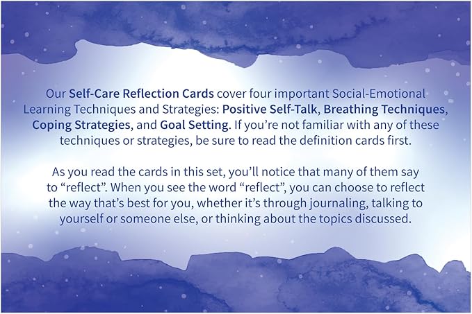 Really Good Stuff Self Care Reflection Cards-Mindful Thinking, Positive Affirmations, Meditation Techniques to Manage Emotions and Feelings for Kids and Adults