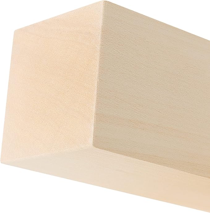 ZOENHOU 10 PCS Basswood Carving Blocks, 6" x 2" x 2" Premium Unfinished Carving Wood Whittling Blocks, Wood Blocks for Crafting Whittling Carving Hobby Block
