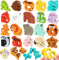 Wooden Alphabet Matching Game, ABC Animal Puzzle Board for Toddlers, Montessori Sorting Blocks Board Toy, Preschool Jigsaw Puzzle for Early Learning, Educational Gift for Kids Boys Girls Ages 3-5