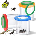 Coopay 3 Pieces Magnifying Insect Box - Bug Viewer, Critter Insect Cage, Container, Bug Catcher Cage, Jar Collecting Kit for Children, Kids Science Nature Exploration Tools