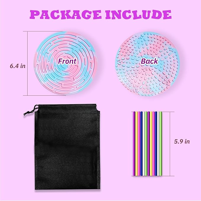 Sensory Activity Board for Kids 3 & Adults - Silicone Fidget Toys with 12 Strings ADHD Autism Anxiety Relief, Portable Travel Bag Included