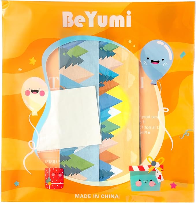 BeYumi Moving Mountains Border Trim - 80Pcs Back to School Moving Mountains Straight Bulletin Board Borders Woods Green Pine Trees Decor Classroom Office Chalkboard White Board Poster Party Decoration