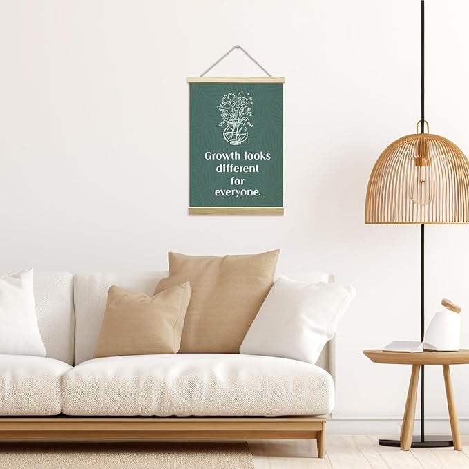Mental Health Poster Hanger Frame, Positive Affirmations Canvas Wall Decor(12×16"), Wall Art For Classroom School Homeschool Counseling Therapy Office -31