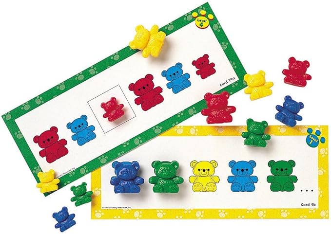 Learning Resources Three Bear Family Pattern Cards, Homeschool, Early Math Skill Learning, Bears Not Included, Ages 3+