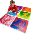 Art3d 6-Tile Sensory Room Tile Multi-Color Exercise Mat Liquid Encased Floor Playmat Kids Play Floor Tile, 19.7" Large Tile 16 Sq.Ft