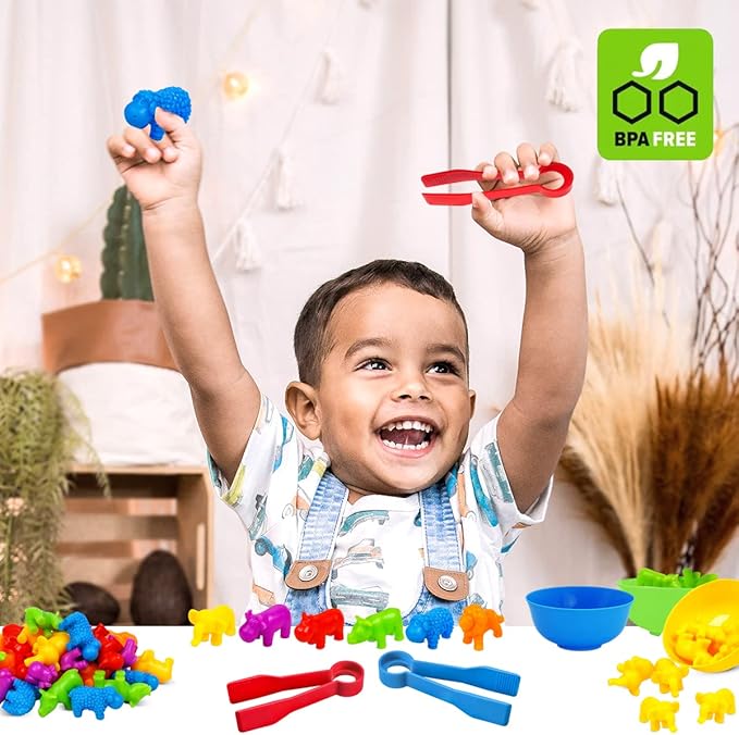 Skrtuan Counting Animal Montessori Toys for Kids 3-8 Years Old - Preschool Learning Activities with Sensory Math Games, Toddler Educational Gift for Boys & Girls Ages 3-5 Birthday