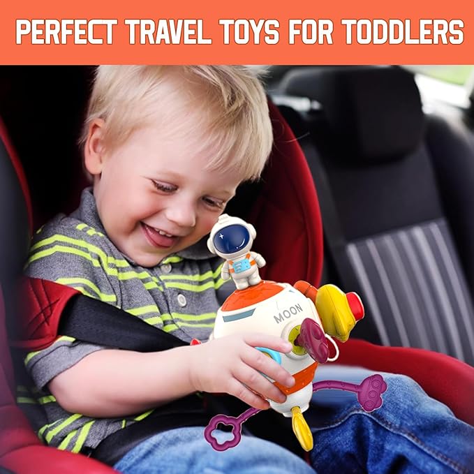 Busy Activity Cube Toys for Babies, Montessori Sensory Toys for toddlers1-3,Car seat, Baby Birthday Gift, boy and Girl Education and Learning Toy
