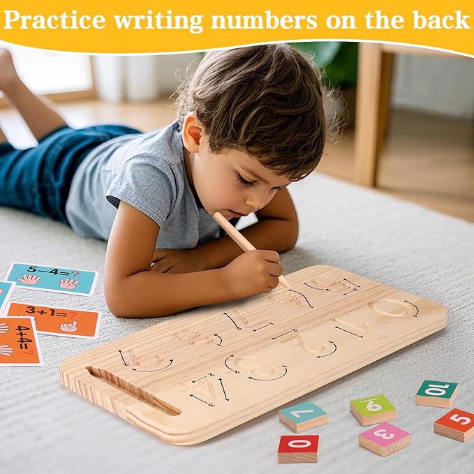 2 in 1 Montessori Toys for 2+ year old,Math Games for Kids 5-7,Math Manipulatives Preschool Learning Activities Kindergarten Classroom Must Haves Number Blocks Educational Toys for Toddlers 3 4 5 6 7