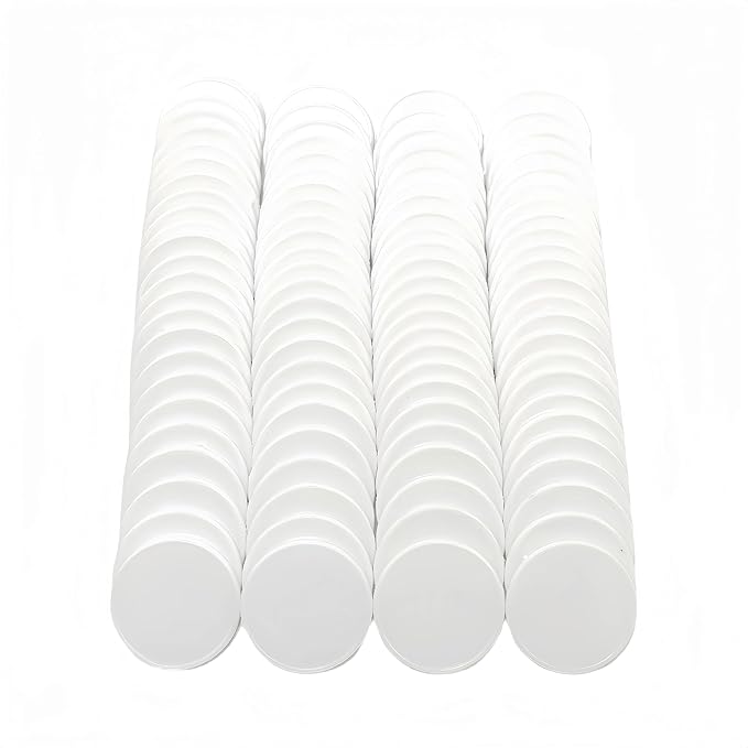 SmartDealsPro Set of 100 1 Inch Opaque Plastic Learning Counters Mini Poker Chips Game Tokens with Storage Box (White)