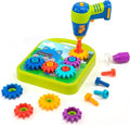 Educational Insights Design & Drill Gears Workshop - Construction Toys & Toddler Tools, Kids Tool Set with Real Electric Drill Toy, Take Apart STEM Set, Building Kits and Gifts for Ages 3+