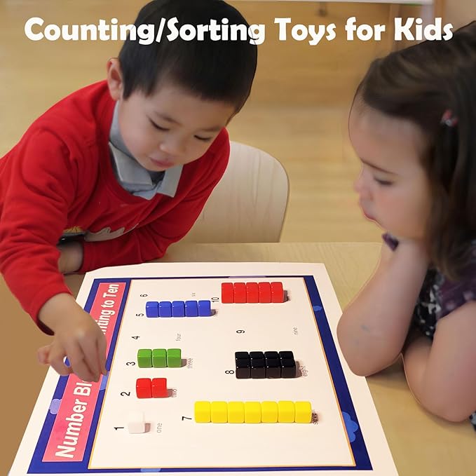 240PCS Centimeter Cubes – Opaque Plastic Math Manipulatives in 6 Colors, Counting & Sorting Toy for Early Learning, Includes Portable Storage Box