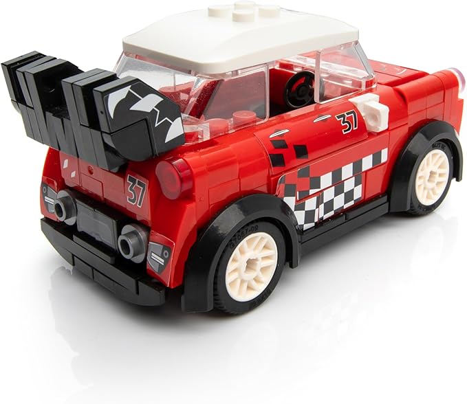 Block Builder Racing Car Building Block Set. Racing Car Building Blocks for Kids and Adults (Red)
