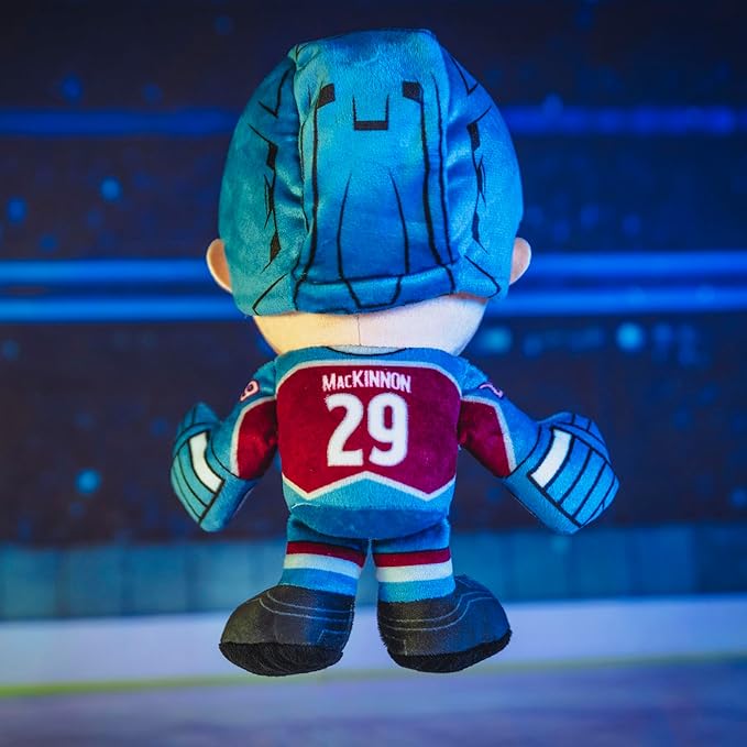 Bleacher Creatures Colorado Avalanche Nathan MacKinnon 8" NHL Kuricha Sitting Plush - Soft Chibi Inspired NHL Superstar
