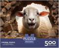 Sheep Thickened Wooden Jigsaw Puzzle for Adults Fun 500 Pieces 3D Animal Home Decoration Stress Relief Education Game Toy Intellectual Game Relaxation and Intelligence 500pcs (52x38cm)