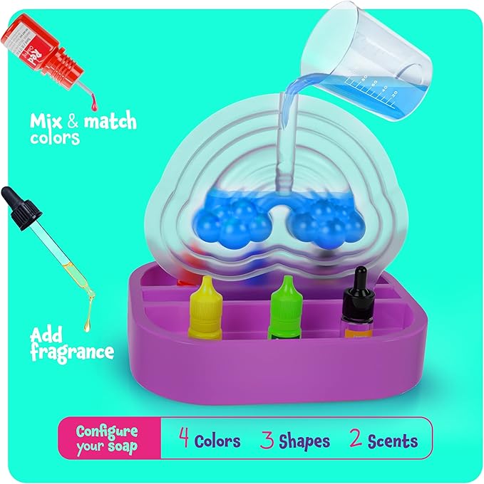 Dan&Darci Unicorn Soap Making Kit - Girls Christmas Crafts DIY Project Age 6+ Year Old Kids - Unicorn Girl Gifts - Science Activity Teenage Gift - Make Your Own Soap - Craft Toys Ages 6 7 8 9 10 11 12