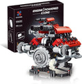 Sports Car Engine Building Blocks Kit,V8 Engine Model That Work Toy,with Motor, LED Light & APP Control for 6+ Years Kids Adults (660 Pieces)