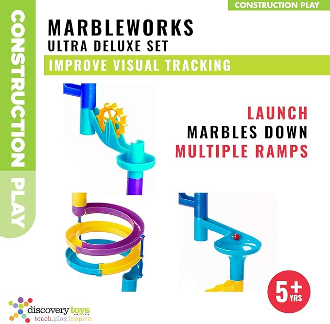 Discovery Toys MARBLEWORKS® Marble Run Ultra Deluxe Set | Kid-Powered Learning | STEM Educational Building Block Toy Learning & Childhood Development 5 Years Old and Up