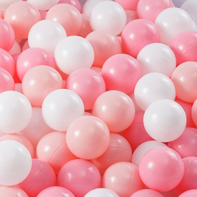 MoonxHome Ball Pit Balls for Toddlers, BPA Free Crush Proof Plastic Toy Balls for Ball Pit, Children's Pool Water Toys, Macaron Ocean Balls for Play Tent 2.15 Inch Pack of 100…