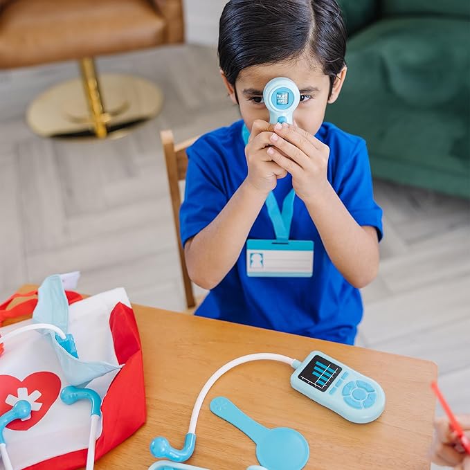 Melissa & Doug Get Well Doctor Kit, 25-Piece Toddler Doctor Play Set, Realistic Pretend Play Toys & Accessories, Preschool Toys for Girls & Boys Ages 3+